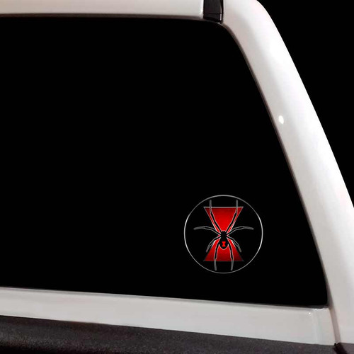 Black Widow Spider Hourglass Circle Decal