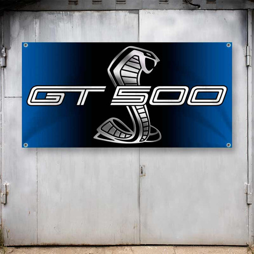 Shelby GT 500 Snake Mustang Carbon Fiber Fade Banner