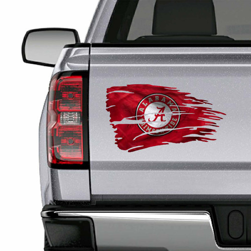 Alabama Tattered Flag Decal Set