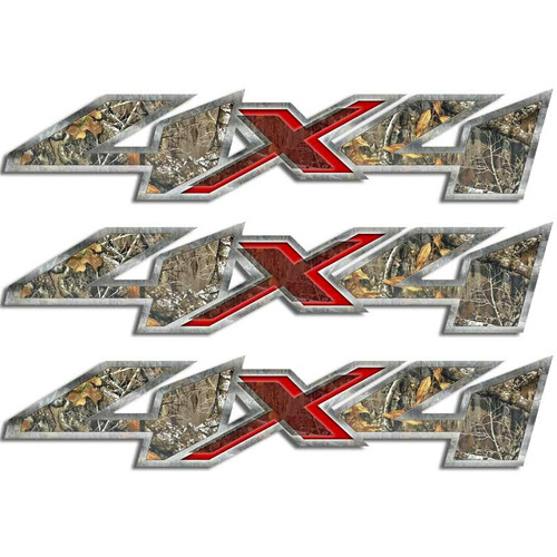 Camouflage Red 4x4 Silverado Horizon Truck Decal Set