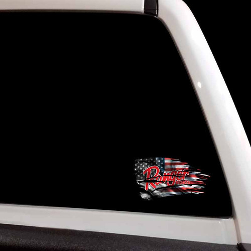 Ranger Boats USA Tattered Bass Fishing Flag Decal Set
