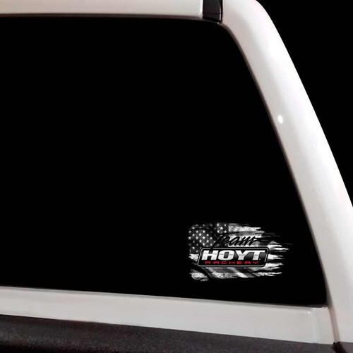 Hoyt Archery Hunting Distressed American Flag Decal