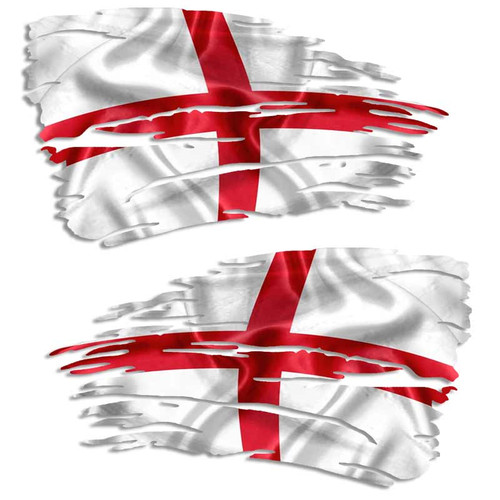 Flag Of England Distressed Decal Set