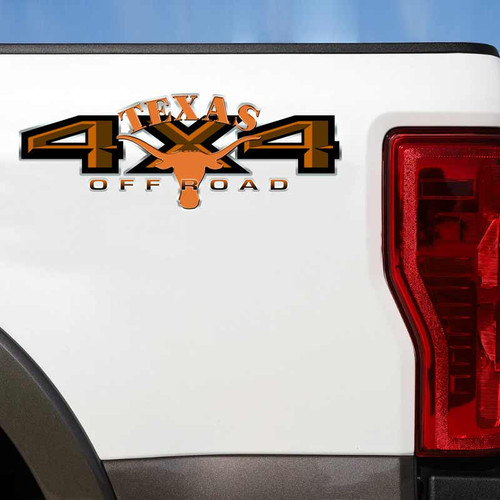 Texas Longhorns 4x4 Ford Truck Decal Set Texas Longhorns 4x4 Ford Truck Decal Set