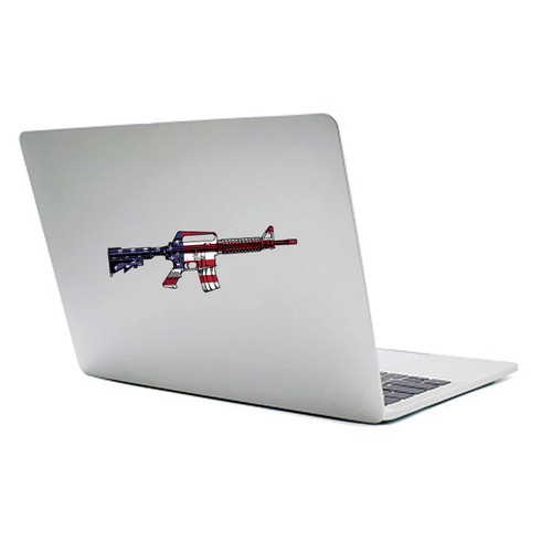USA AR15 American Flag Gun Rifle AR-15 Decal