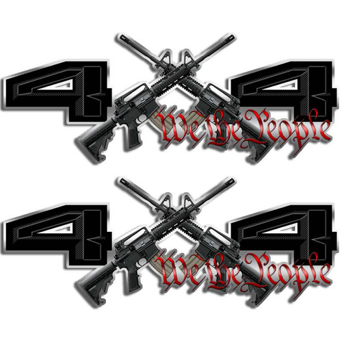 4x4 We The People Truck AR15 Gun Decal Set