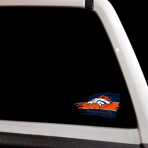 Denver Broncos Tattered Flag Decal Set Denver Broncos Tattered Flag Decal Set