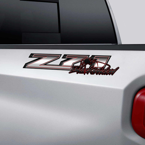 Z71 Black Widow Spider Fade Silverado Truck Decal Set