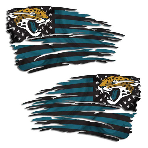 Jacksonville Jaguars Tattered Flag Decal Set