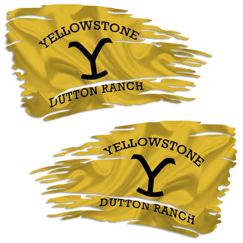 Yellowstone Tattered Flag Dutton Ranch Decal Set