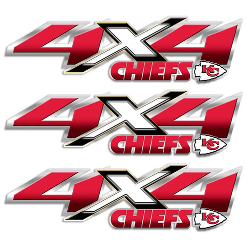 Kansas City Chiefs 4x4 Silverado Truck Decal Set