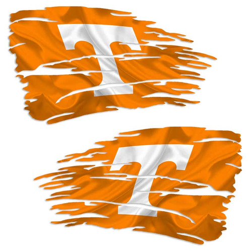Tennessee Vols Distressed Flag Decal Set