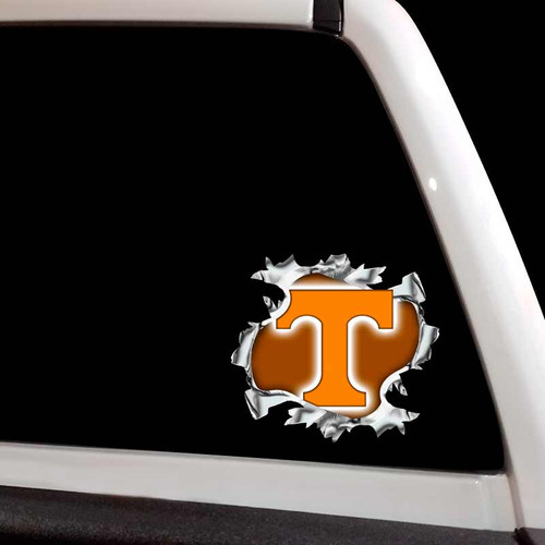 Tennessee Volunteers Ripped Metal Decal