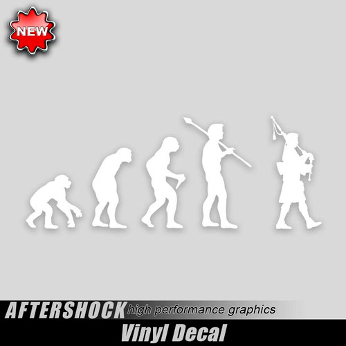 Bagpipes Irish Evolution Sticker