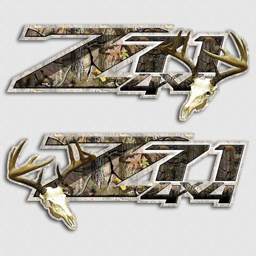 4x4 Z71 Deer Skull Silverado Stickers