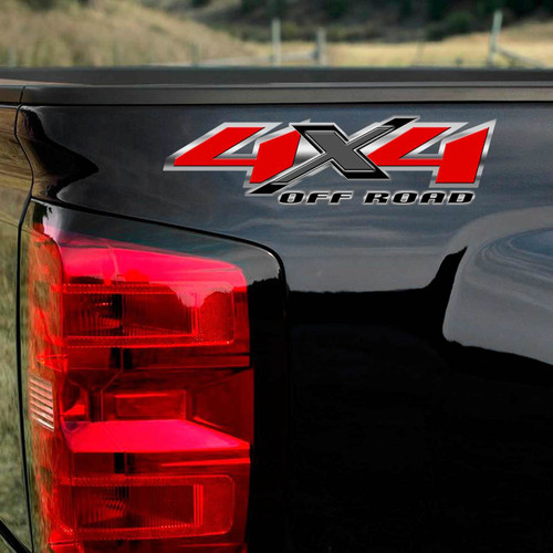 4x4 Red and Gray Shadow X Truck Decals 4x4 Red and Gray Shadow X Truck Decals