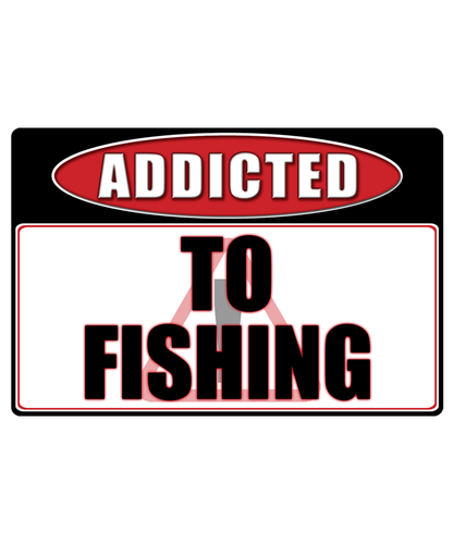 Fishing - Addicted Warning Sticker