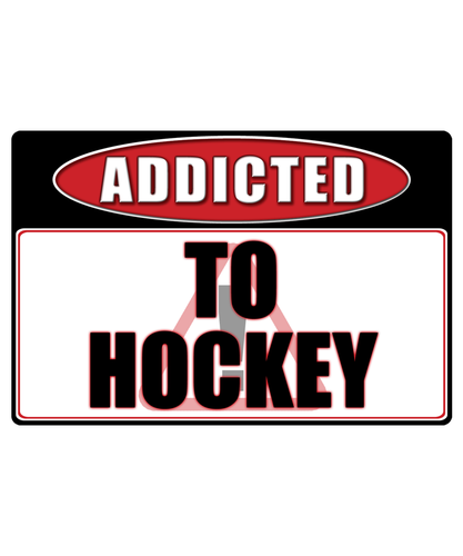 Ice Hockey - Addicted Warning Sticker