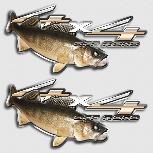 4x4 Walleye Dive Truck Decals