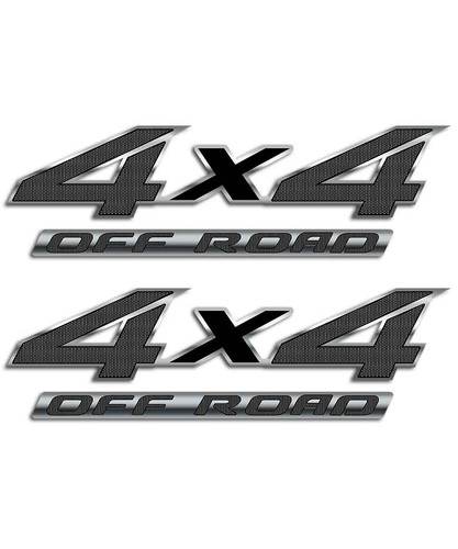 4x4 Black Carbon Fiber Sticker Set