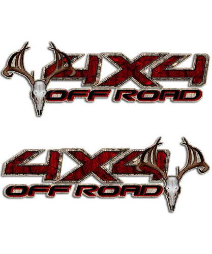 Tundra 4x4 Camo Red Sticker Set