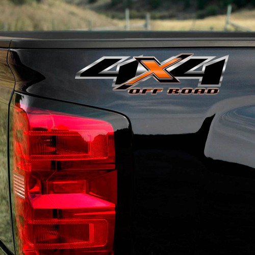 Orange Burst 4x4 Silverado Shadow X Truck Decals Orange Burst 4x4 Silverado Shadow X Truck Decals