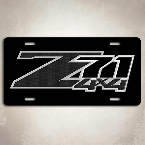 Z71 4x4 Black License Plate