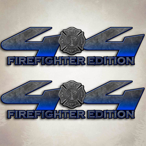Blue Firefighter Edition 4x4 Truck Decal Set