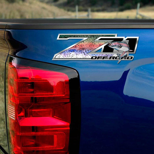 Z71 Fishing Decals 4x4 Silverado Sierra Fish Truck Sticker