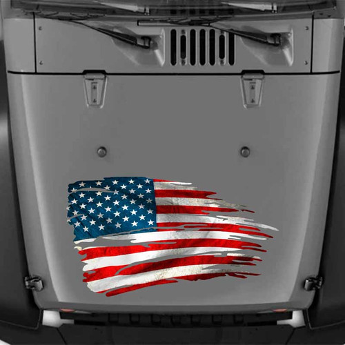 American Flag Distressed USA Decal Set