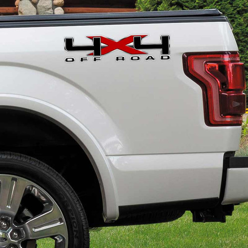 Black Red X F-150 Ford 4x4 Truck Decals Black Red X F-150 Ford 4x4 Truck Decals