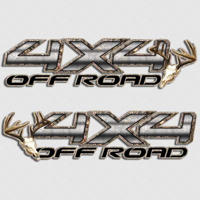 Toyota Camouflage 4x4 Whitetail Deer Skull Decal Set