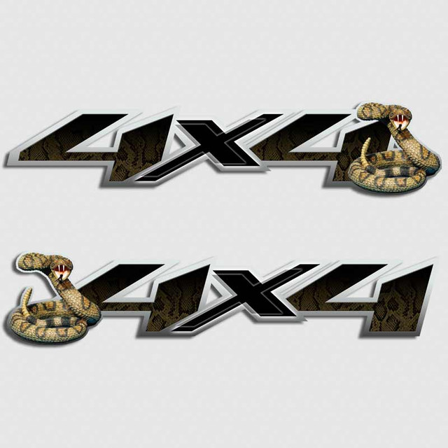 4x4 Rattlesnake Chevy Silverado Truck Decal Set