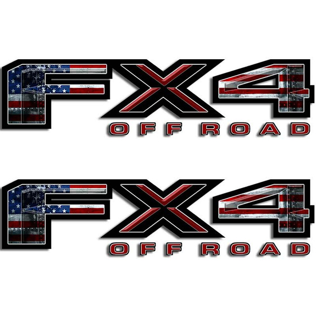 American Flag FX4 Ford Truck Decal Set
