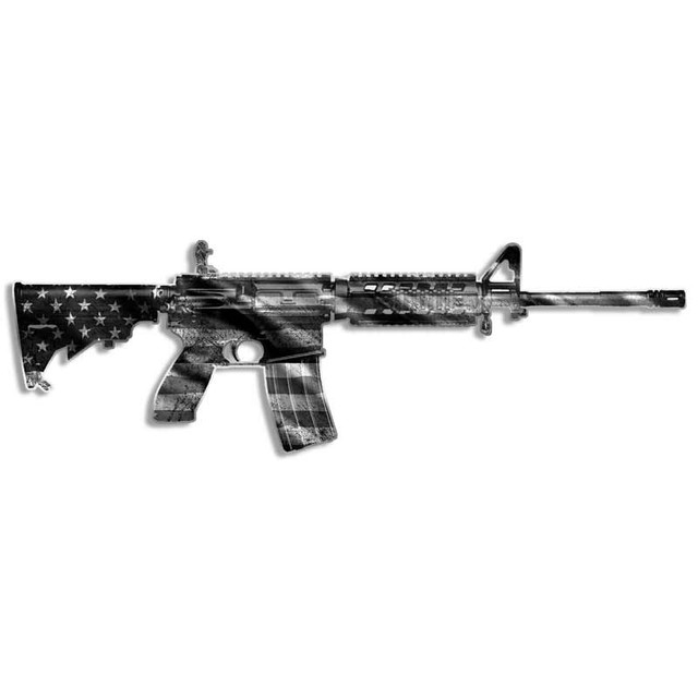 Sig M400 AR15 Assault Rifle Subdued Flag Gun Decal