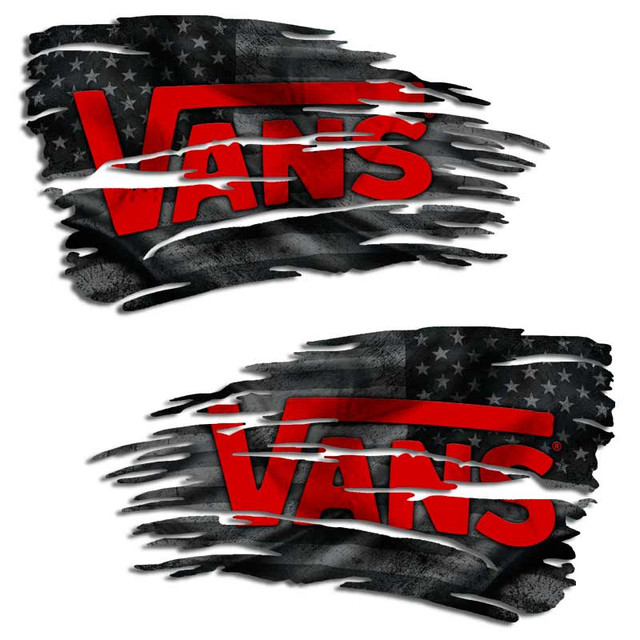 Vans Tattered Off The Wall Flag Decal Set
