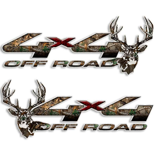 Ford F250 4x4 Camouflage Deer Truck Decal Set