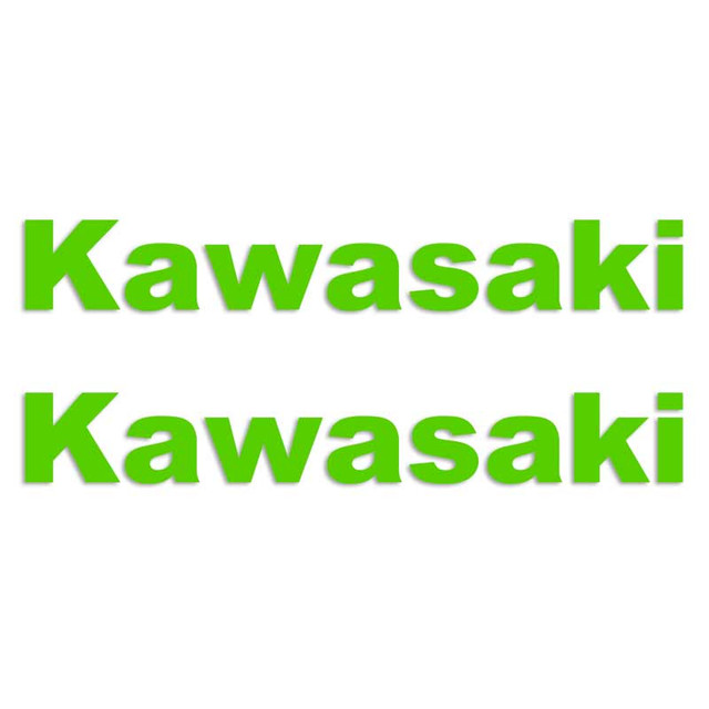 Kawasaki Script Lettering Decal Set