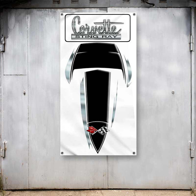 Corvette Sting Ray 1966 Classic Car Banner