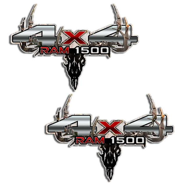 4x4 Dodge Ram 1500 Whitetail Skull Truck Decals