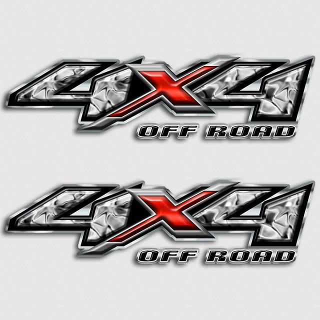4x4 Liquid Metal Decals