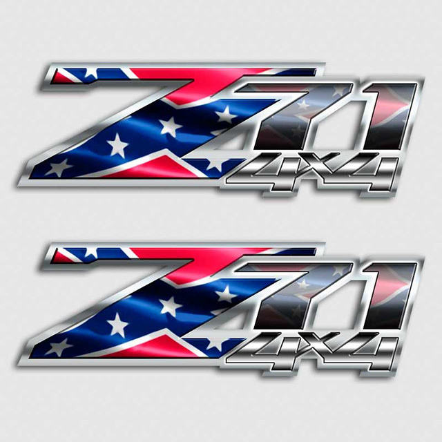 Rebel Flag Z71 Confederate Silverado Truck Decals