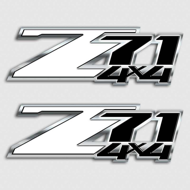Z71 White and Black 4x4 Sticker Set