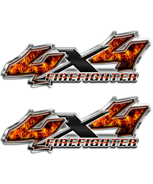 4x4 Firefighter Sticker set