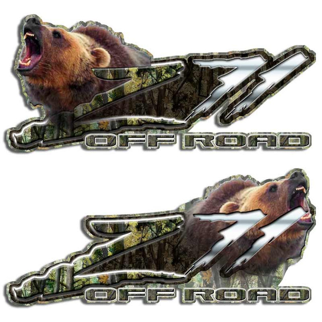Z71 Grizzly Bear Camouflage Silverado Decals