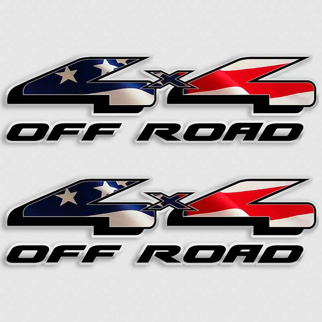American Flag Ford F-150 4x4 Truck Decal Set