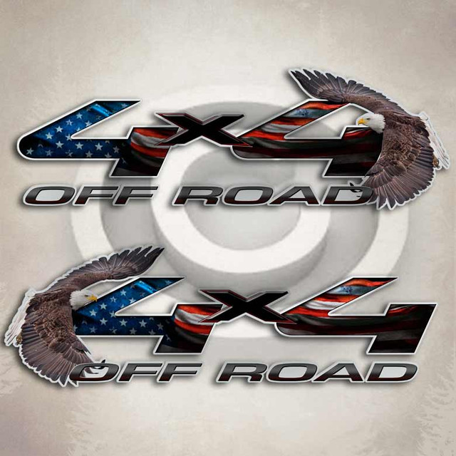 American Flag F-250 Bald Eagle Truck Decals