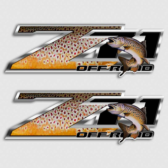 Z71 Brown Trout Truck Decals