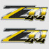 Carbon Fiber Z71 4x4 Yellow Jacket Decals