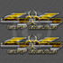 4x4 Biohazard Yellow Skull Decals